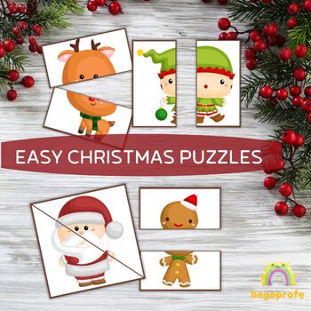 Easy Christmas Puzzles Matching Game | Foundational skills | Critical ...