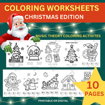 Preview of Christmas edition - Music Coloring sheets