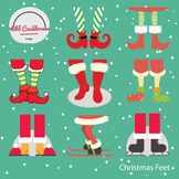 Christmas feet clipart commercial use, vector graphics, di