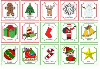 Christmas flashcards (ESL, EFL) Freebie by Creative Language Teacher