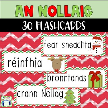 Preview of Christmas flashcards as gaeilge - An Nollaig