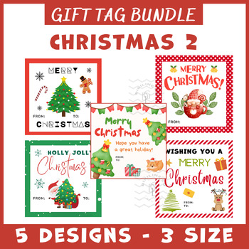 Preview of Christmas gift tag BUNDLE 2 Activity book note cards small group 4th 5th 6th 7th
