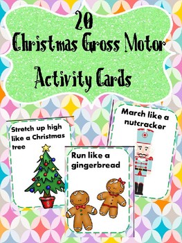 Preview of Christmas gross motor activity cards