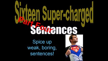 Preview of PART FOUR Sentence Variety Powerpt. w/ Video Clips Grade 5 6 7 8 9 Creative Fun