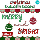 Christmas holidays bulletin board letters - Editable chris