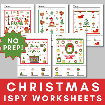 Preview of Christmas iSpy Printable Worksheets