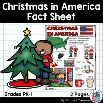 Preview of Christmas in America Fact Sheet for Early Readers