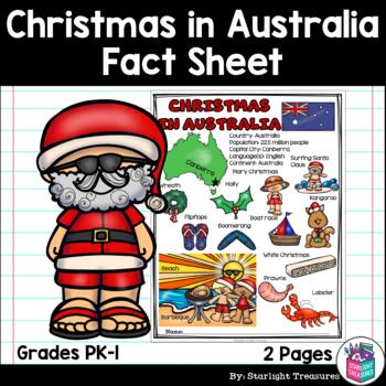 Preview of Christmas in Australia Fact Sheet for Early Readers