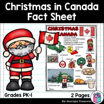 Preview of Christmas in Canada Fact Sheet for Early Readers