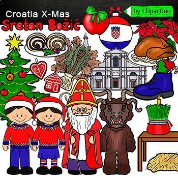 Preview of Christmas in Croatia Clip Art commercial use