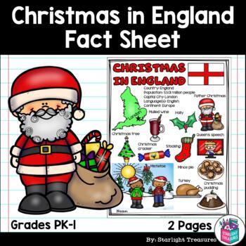 Preview of Christmas in England Fact Sheet for Early Readers