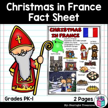 Preview of Christmas in France Fact Sheet for Early Readers