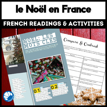 Preview of Christmas in France French reading comprehension magazine