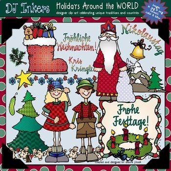 Preview of Christmas in Germany - Holidays Around the World Clip Art & Fun Facts