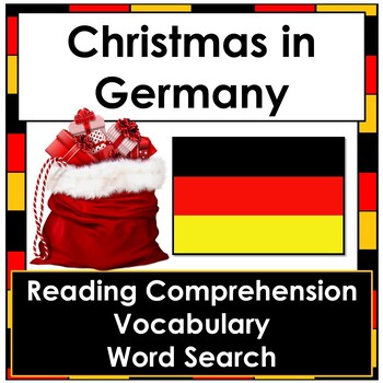 Preview of Christmas in Germany - Reading Comp, Vocabulary, and Word Search Activities