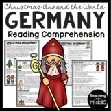 Christmas in Germany Reading Comprehension Worksheet Chris