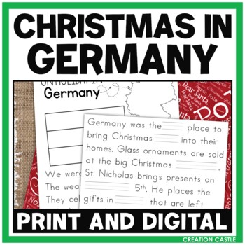 Preview of Christmas in Germany for Winter Holidays Around the World Unit with Craft