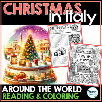Preview of Christmas in Italy Coloring Sheets Traditions Around the World Reading Passages