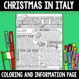 Christmas in Italy: Coloring and Information Page