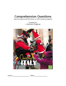 Preview of Christmas in Italy Comprehension Questions for MyOn Story