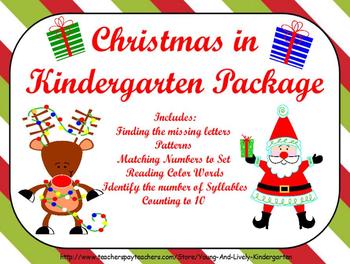 Preview of Christmas in Kindergarten Package for ActivBoard