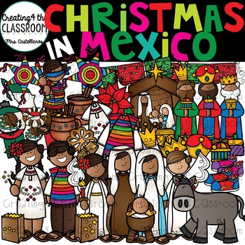 Preview of Christmas in Mexico Clipart (Las Posadas clipart)