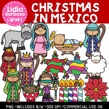 Preview of Christmas in Mexico {Las Posadas} Clipart for Teachers