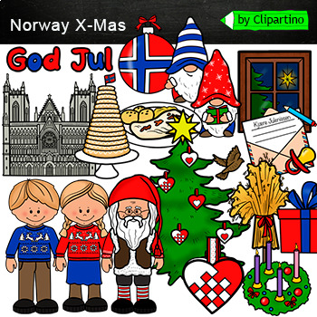 Preview of Christmas in Norway Clip Art commercial use