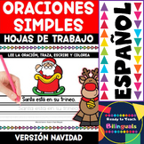 Christmas in Spanish - Oraciones Simples - Read , Trace , 