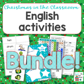 Preview of Christmas in the Classroom English Activity Bundle