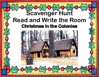 Preview of Christmas in the Colonies Scavenger Hunt -Read The Room