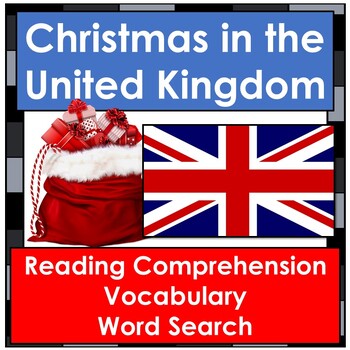 Preview of Christmas in the UK - Reading Comp, Vocab, and Word Search Activities