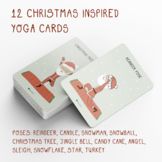 Christmas inspired poses card deck, Yoga with Santa , 12 P