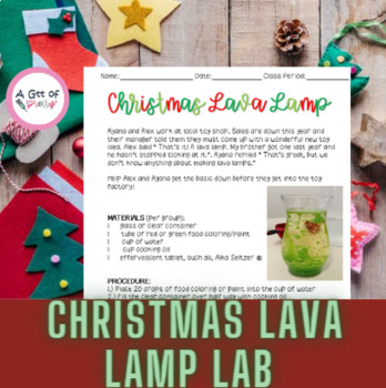 Preview of Christmas lava lamp (winter) lab covering density and chemical reactions