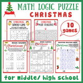 Christmas logic Mental math game centers fractions maze ac