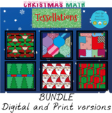 Christmas math: holiday tessellations Digital and Print bundle