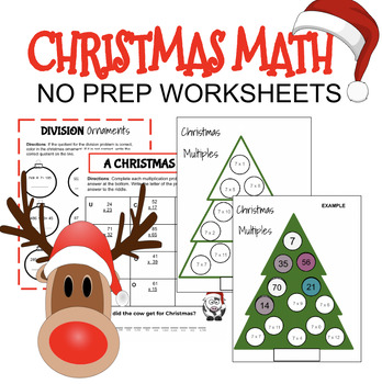 Christmas math worksheets! No Prep! Printable! by Teaching with Miss ...