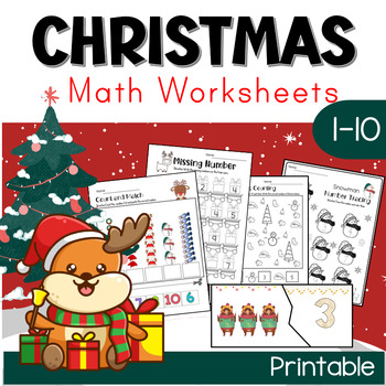Christmas math worksheets and Activities by The rabbit Studio | TPT