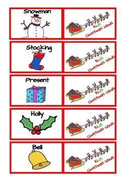 Christmas Mini Flashcards And Bingo Game By Giggles English Publishing