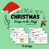 Christmas on the Staff - Carols for Beginners in Middle C 