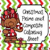 Christmas or Winter Prime and Composite Coloring Sheet for