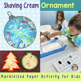 Free Christmas Activity: Shaving Cream Marbleized Christmas Ornaments