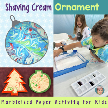 Preview of Free Christmas Activity: Shaving Cream Marbleized Christmas Ornaments
