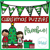 Christmas puzzles - math + literacy FREEBIE