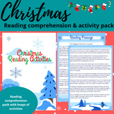 Christmas reading activities | Christmas reading comprehension