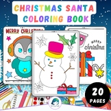 Christmas santa Coloring Sheets for Kindergarten December 
