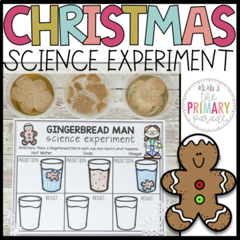 Preview of Christmas science experiment with a Gingerbread Man | Gingerbread man activities