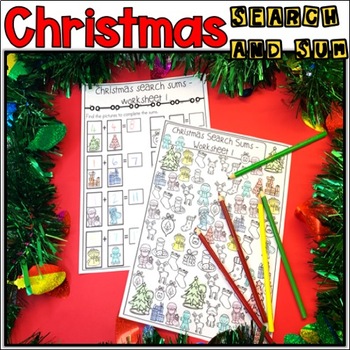 Christmas search and sum {FREEBIE} by Aloha Resources | TPT