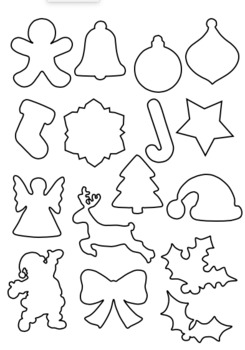 Christmas shape templates by keryl  TPT