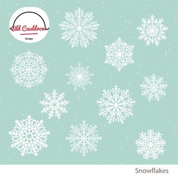 Christmas snowflake clipart, holiday clipart, winter vector clipart CL005
